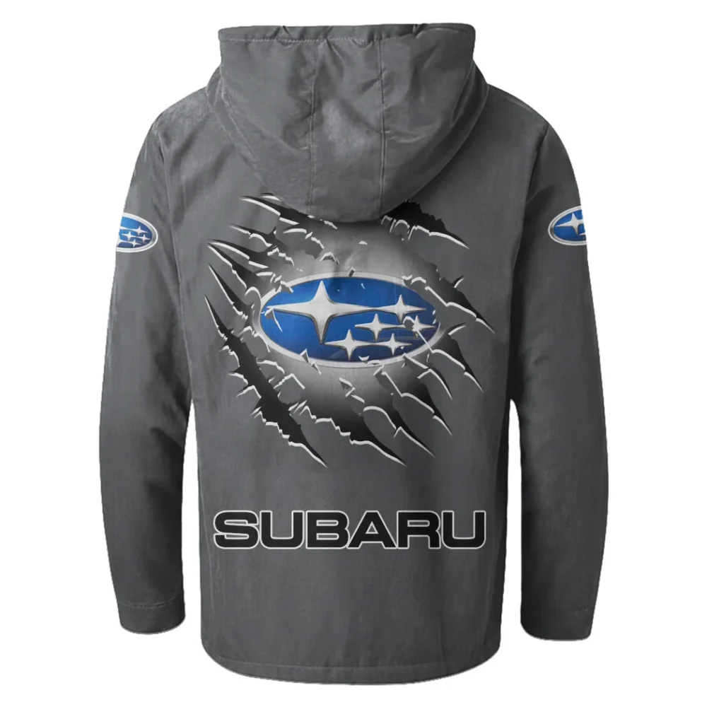 Performance Hatchback Flannel Hoodie, Bold Automotive Hoodie HVN1327SU - Gray - Image 3