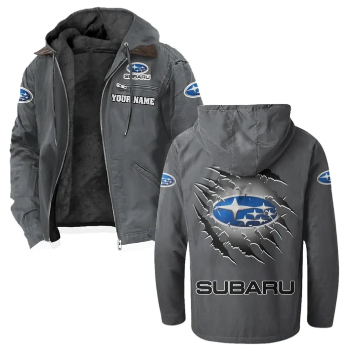 Performance Hatchback Flannel Hoodie, Bold Automotive Hoodie HVN1327SU - Gray