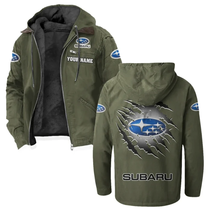 Performance Hatchback Flannel Hoodie, Bold Automotive Hoodie HVN1327SU - Green
