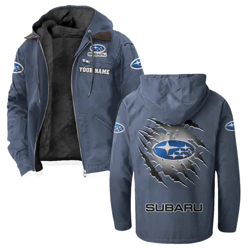 Performance Hatchback Flannel Hoodie, Bold Automotive Hoodie HVN1327SU - Navy Blue