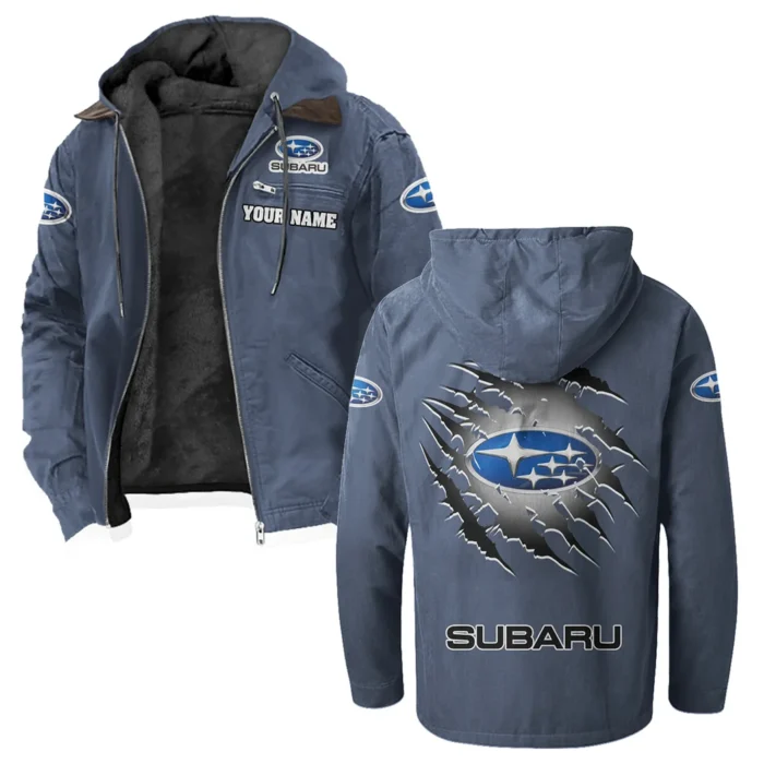 Performance Hatchback Flannel Hoodie, Bold Automotive Hoodie HVN1327SU - Navy Blue