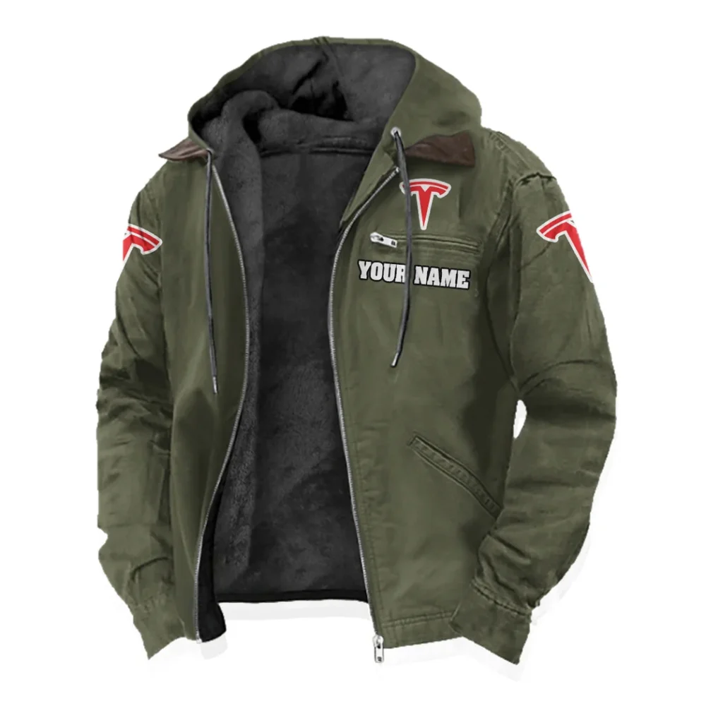 Autonomous Vehicle Flannel Hoodie, Gearhead Style Hoodie HVN1327TE - Green - Image 2