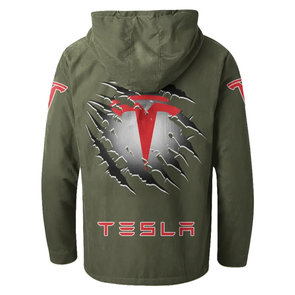 Autonomous Vehicle Flannel Hoodie, Gearhead Style Hoodie HVN1327TE - Green - Image 3