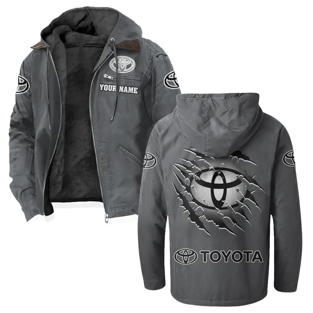 Global Auto Flannel Hoodie, Classic Garage Hoodie HVN1327TO - Gray