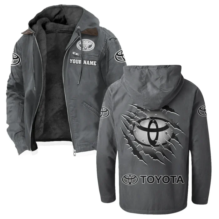 Global Auto Flannel Hoodie, Classic Garage Hoodie HVN1327TO - Gray