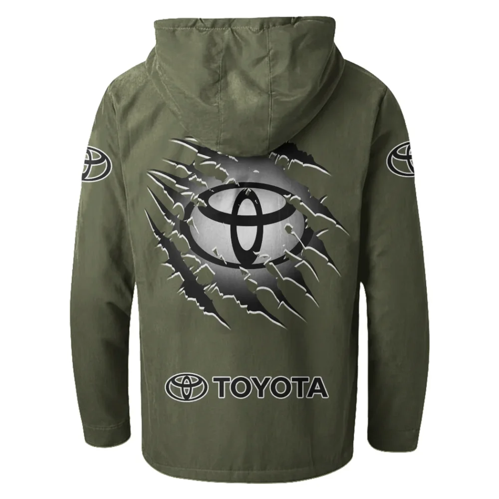 Global Auto Flannel Hoodie, Classic Garage Hoodie HVN1327TO - Green - Image 3