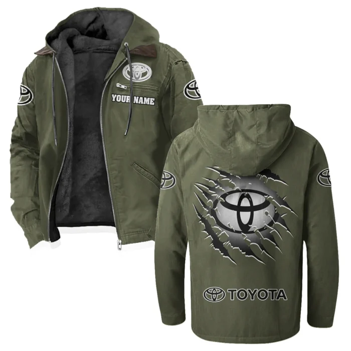 Global Auto Flannel Hoodie, Classic Garage Hoodie HVN1327TO - Green