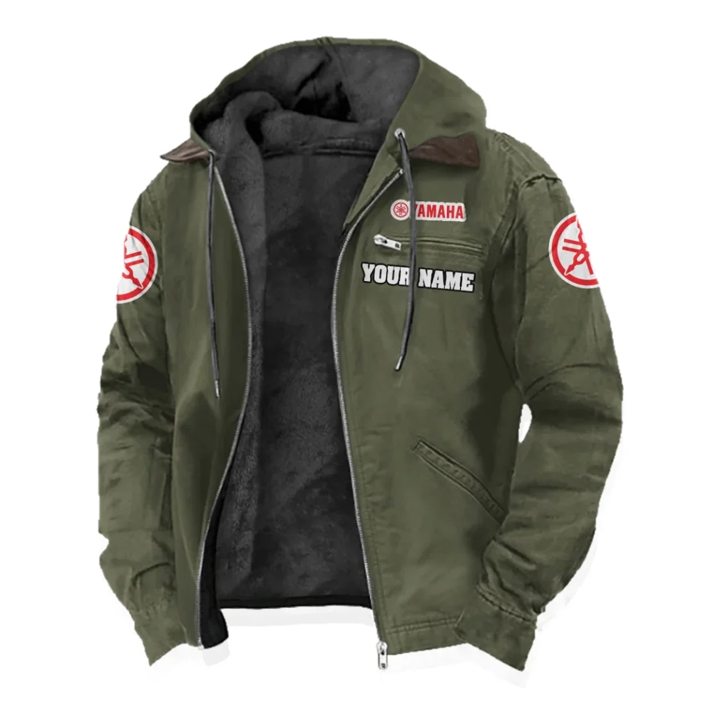 Off-Road Bike Flannel Hoodie, Ride-Ready Hooded Style HVN1327YA - Green - Image 2