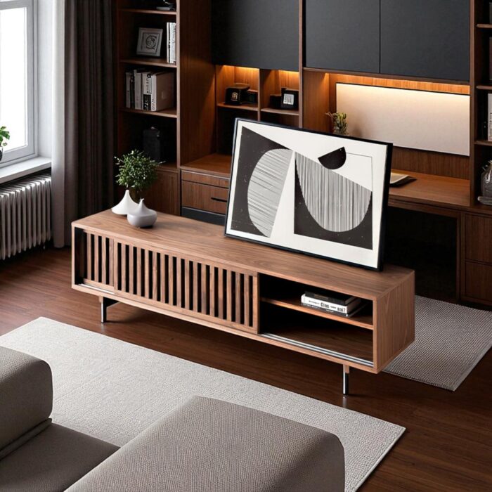 Solid Wood TV Stand Minimalist Media Console Vega
